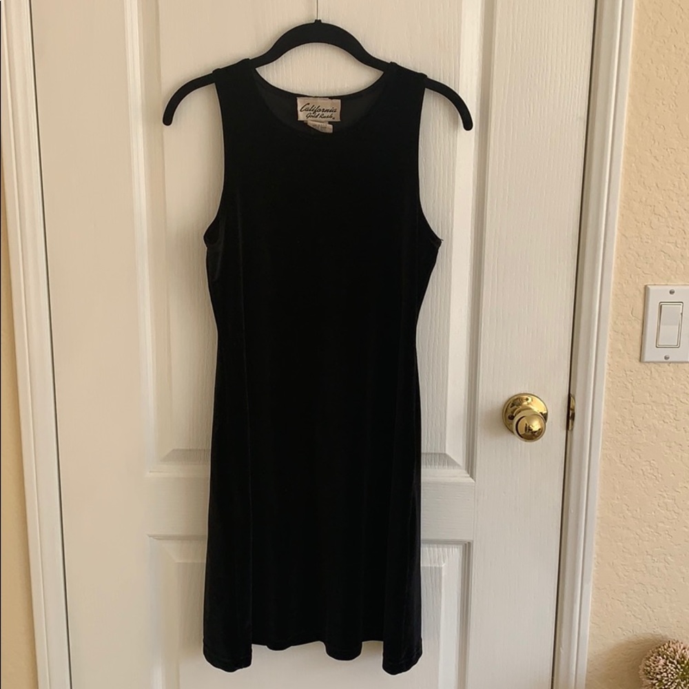 Vintage black velvet dress